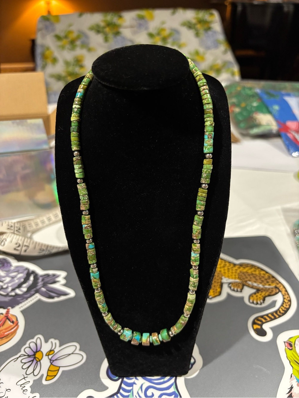 Cielo Turquoise SS Beaded Necklace